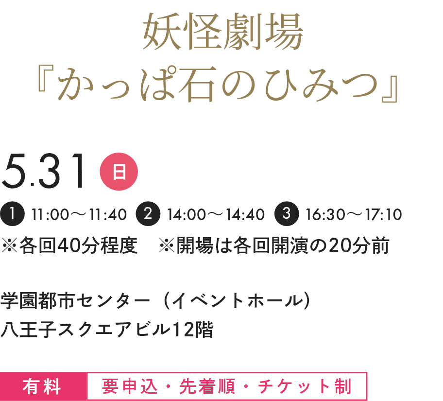 妖怪劇場『かっぱ⽯のひみつ』 
